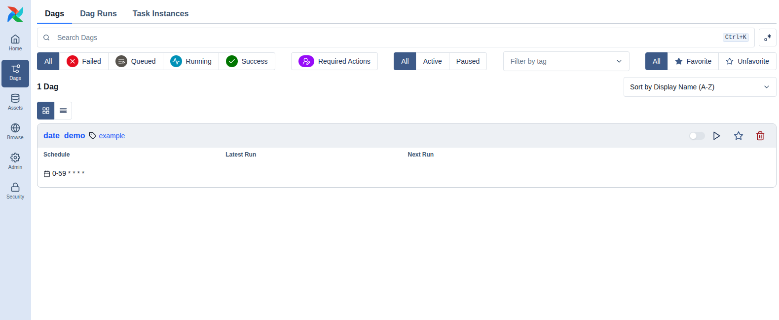 airflow welcome page